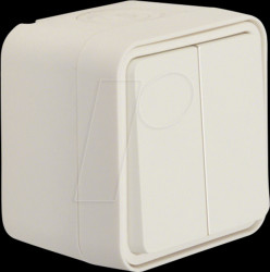 50753512 Serientaster, 2 Schließer AP W.1 polarweiß