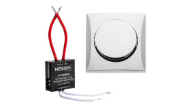 Ściemniacz, pokrętła: 1, Okrągły przycisk operatora, 125W, 230V ac, 500mA