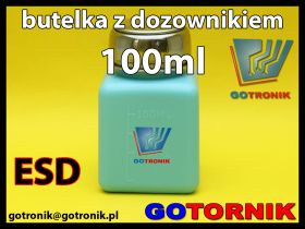 Butelka z tworzywa HDPE z dozownikiem 100ml ESD SAFE