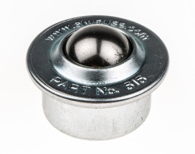 Kulowy zespół toczny Kołnierz odwrócony 15mm ALWAYSE Stal