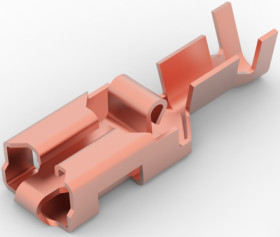 Uninsulated flat plug sleeve, 6.35 x 0.81 mm, 1.03 to 2.62 mm², AWG 17 to 13, brass, 927854-2