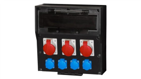 Rozdzielnica Gumowa Lido 18M - Gniazda, 2X16a 5P, 32A 5P, 4X230v /18 Modułów/