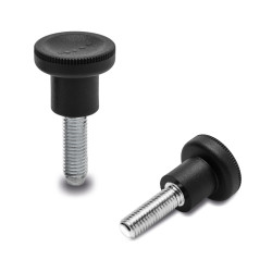 Pokrętło M8 x 30 długość gwintu: 27mm średnica gwintu: 31mm Okrągły Kołek gwintowany