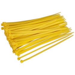 Sealey CT20048P100Y Cable Ties 200 x 4.8mm Yellow Pack Of 100