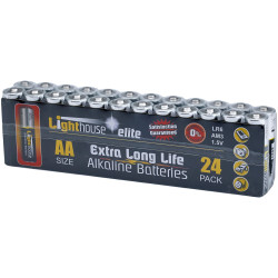 Lighthouse L/HBATAA24 AA LR6 Alkaline Batteries 2400 mAh (Pack 24)