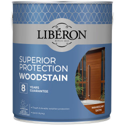 Liberon 126153 Superior Protection 8 Year Woodstain Mahogany Satin 2.5 litre