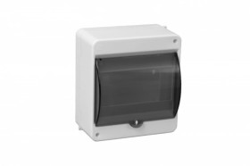 Rozdzielnica modułowa 1x6 natynkowa S-6 z szybką dymną IP30 (bez N+PE) C.2067