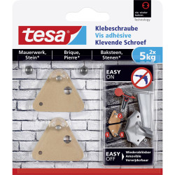 tesa 77904-00000-00 Triangular Adhesive screw removable beige 2pcs