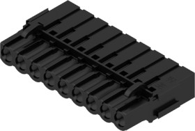 Socket header, 9 pole, pitch 5.08 mm, straight, black, 1712180000