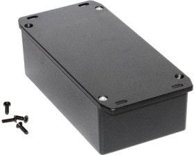 Aluminum die cast enclosure, (L x W x H) 153 x 83 x 50 mm, black (RAL 9005), IP54, 1590P1FLBK