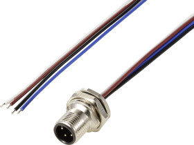 TRU COMPONENTS TC-12833072 Wbudowane złącze czujnika/aktuatora, piny: 4, 0.5 m, 1 szt.