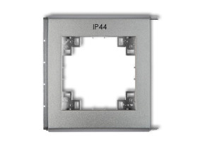 FLEXI Ramka zewnętrzna do wyłączników IP44 srebrny metalik 7FRH KARLIK