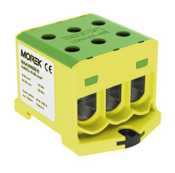 Złączka szynowa 6-95mm2 żół-ziel 6 otwor AL/CU TH35 1P Morek MAA3095Y10