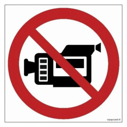 ZNAK - GB031 Nie dotykać urządzenie pod napięciem 50 x 50 cm KS - Folia podłogowa foto.