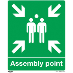 Worksafe SS37P1 Safe Conditions Safety Sign - Assembly Point - Rigid Plastic