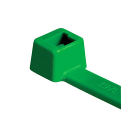 Opaska kablowa długość 100 mm szerokość 2.5mm Zielony HellermannTyton Nylon 66 85 °C -40 °C