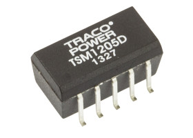 Przetwornica DC-DC, 1W, Uwe 10,8 → 13,2 V DC, Uwy ±5V dc, Iwy ±100mA, TRACOPOWER