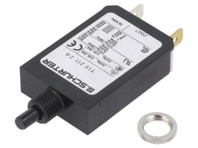 T13-211-2 Wyłącznik nadprądowy Iznam: 2A Uznam: 240VAC 28VDC SPST Bieguny: 1