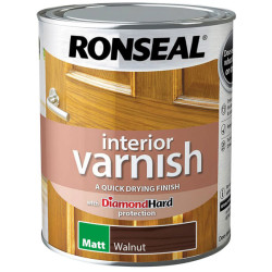 Ronseal 39426 Interior Varnish Quick Dry Matt Walnut 750ml