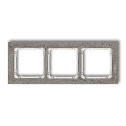 DECO Ramka uniwersalna potrójna - beton (ramka: ciemnoszary spód: biały) ciemny szary 28-0-DRB-3