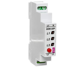 Lampka modułowa 3-fazowy czerwony LED 3x400V z przyciskiem SON-3 ZP 002471410