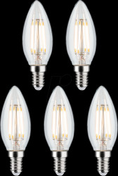 29094 LED filament bulb E14, 4.8 W, 470 lm, 2700 K, pack of 5