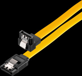 X-SATA020-050G Cable SATA 6-Gbps conn. &gt; conn. 50 cm, angled, yellow