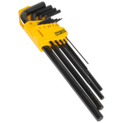Siegen S01092 Hex Key Set 9pc Extra-Long Metric