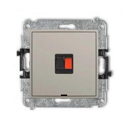 MINI Mechanizm gniazda głośnikowego pojedynczego, bez pola opisowego taupe 60MGGBO-1