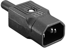 Plug E, 3 pole, cable assembly, screw connection, 1.0 mm², black, PX0686