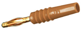 Adapter z wtykiem bananowym Męski Połączenie lutowane typ Wtyk bananowy Brązowy 10A Staubli rozmiar 2mm