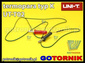 Termopara typu K produkcji UNI-T - sonda do pomiaru temperatury UT-T02