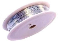 DRUTAG040-010MC Srebrzanka, drut miedziany, srebrzony, średnica: 0.4mm - zwój 10mb