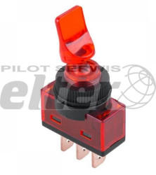 Przełącznik dźwigniowy "LIZAK" 20A/12V czerwony