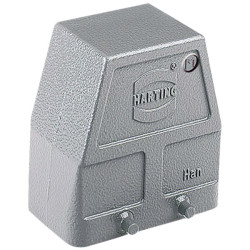 Harting 19 30 010 0527 Han&#xAE; 10 B Hood Side Entry M32 2 Lever