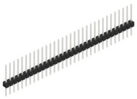 Pin header, 32 pole, pitch 2.54 mm, straight, black, 10046540
