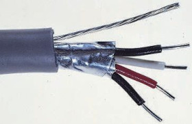 Kabel do transmisji danych 2 -parowy 0,64 mm² 4 -rdzeniowy Ekranowany 22 AWG AWG PVC