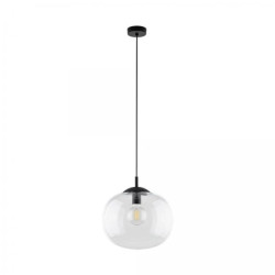 Lampa wisząca ze szklanym kloszem VIBE czarna 1xE27 4818 TK Lighting