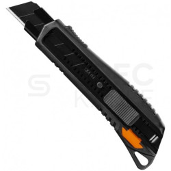 Nóż do tapet z łamanym ostrzem 25mm gumowy, z blokadą ostrza NEO 63-012