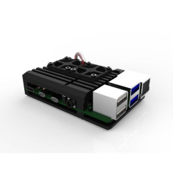 Armor Aluminum Metal Case with Dual Fans for Raspberry Pi (Support Pi 4)
