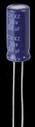ELXZ500ETD680MF15D ELKO, 68 µF, 50 V, 105 °C