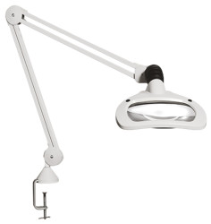 Lampa z lupą 5dioptrii szerokość soczewki 227mm 18 V dc, 240V ac 2 x 6W