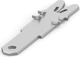 Uninsulated flat plug sleeve, 2.79 x 0.51 mm, 0.16 to 1.02 mm², AWG 34 to 18, brass, tin-plated, 4-1601039-2