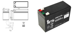 Akumulator VRLA AGM 12V 9Ah (żywotniość 6-9lat) IPSH 9-12L T2