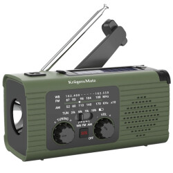Radio Solarne, Przenośne Radio Awaryjne SOS, Powerbank 5000mAh, Latarka, Dynamo,...