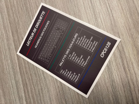 Amstrad 128k Colour Keyboard &amp;amp; color layout sticker FRANCAIS