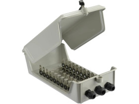 Skrzynka rozdzielcza IP44 na 10 łączówek LSA (dla 100 par) hermetyczna