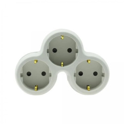 Rozgałęźnik wtyczkowy trzykrotny z/u schuko R-31S/B W-72005