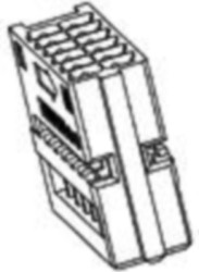 Socket, unequipped, 16 pole, straight, 2 rows, black, 1534101-1