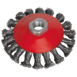 Sealey CWB100 Conical Wire Brush &#xD8;100mm M10 x 1.5mm